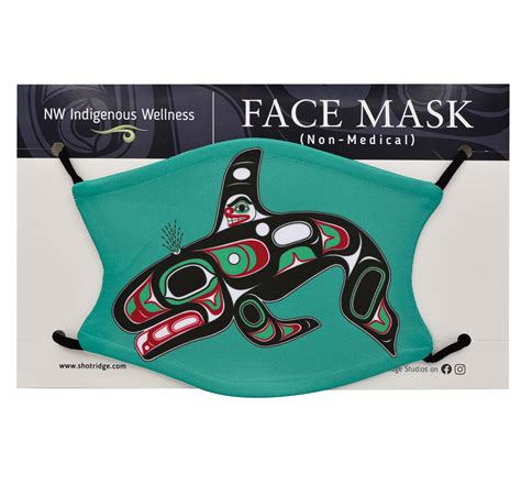 Formline Killer Whale Face Mask | Native American Formline Face Masks ...