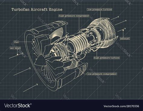 Turbofan Engine Diagram Blueprint