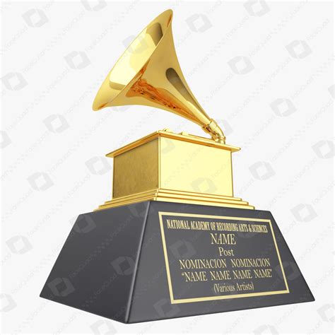 Grammy Award Trophy 3D Model | FaceQuad