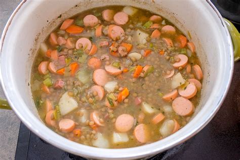 German Lentil Soup (Linsensuppe) - Recipes From Europe