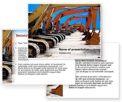 Heavy Construction Equipment PowerPoint Template - PoweredTemplate.com | 3 Backgrounds, 3 ...