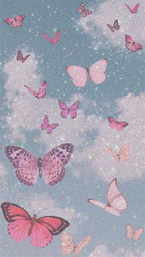 Pink butterflies | Butterfly wallpaper iphone, Butterfly wallpaper, Aesthetic iphone wallpaper