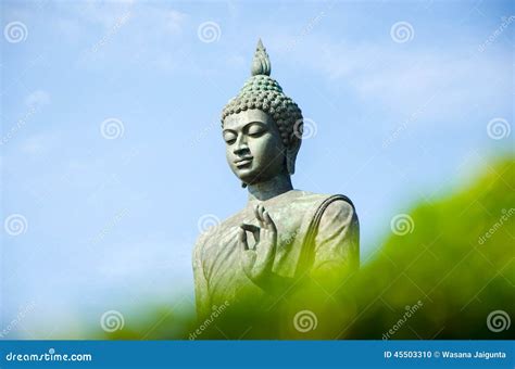 Statue of Buddha at peace stock photo. Image of sculpture - 45503310