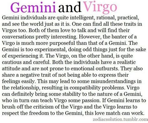 Gemini and virgo, Virgo gemini compatibility, Virgo love