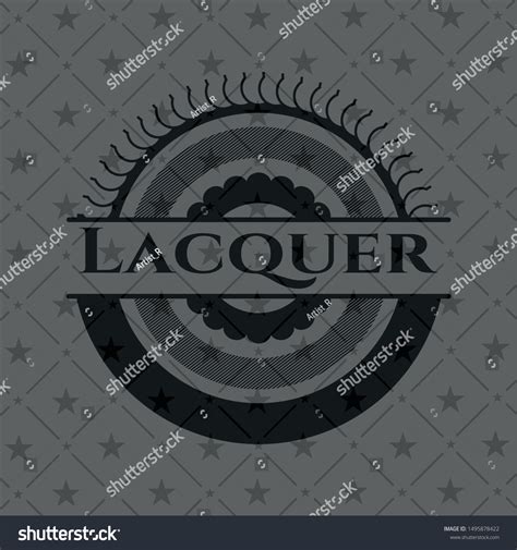 Lacquer Black Emblem Vintage Vector Illustration Stock Vector (Royalty ...