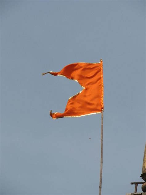 The Saffron flag, official flag of Hinduism, symbol of sacrifice