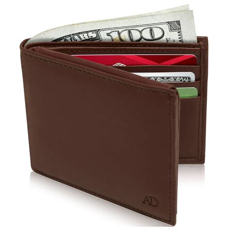 Access Denied - Slim Bifold Wallets For Men RFID - Front Pocket Leather Small Mens Wallet With ...