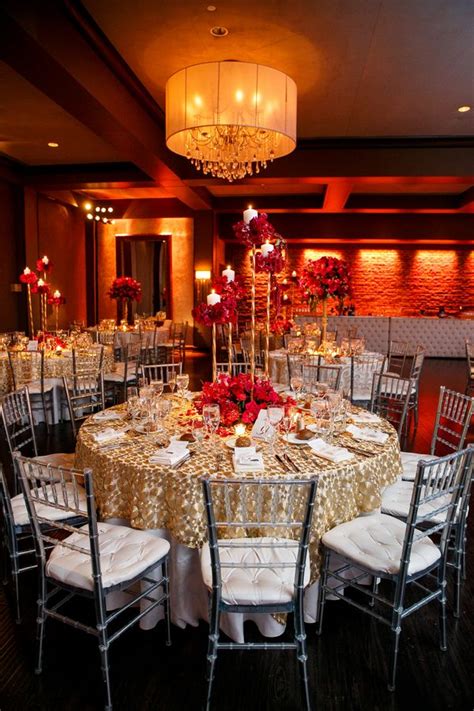 Glamourous Red and Gold Wedding | Beautiful table settings, Beautiful table, Table settings