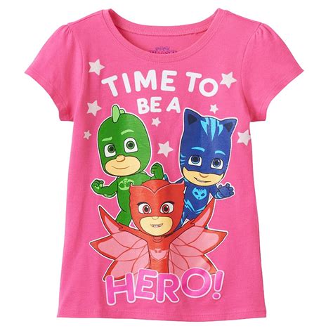 PJ Masks Toddler Girls' Owlette, Catboy & Gekko T-Shirt - Bright Pink ...