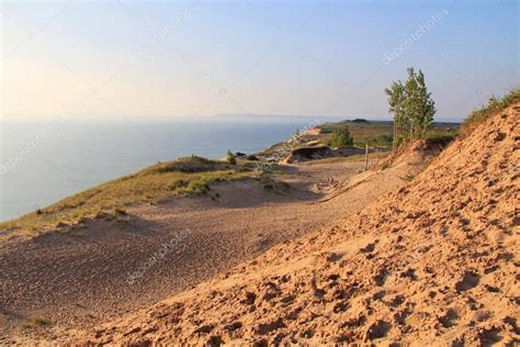 Sand Dunes Along Lake Michigan, USA — Stock Photo © Lindasj2 #53407411