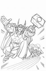 Thor Coloring Page For Kids sketch template