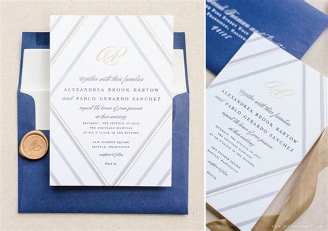 monogram wedding invitations - blog.blushpaperco.com