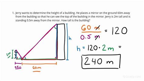 Solving Word Problems Involving Similar Triangles | Geometry | Study.com