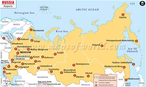 Airports in Russia, Russia Airports Map