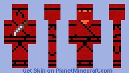 red black ninja Minecraft Skin