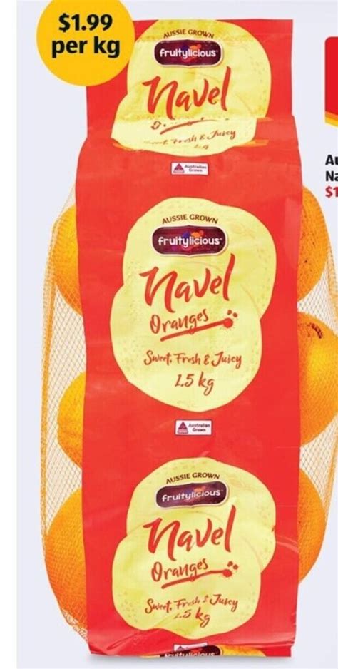 Navel Oranges 1.5kg Pack offer at ALDI