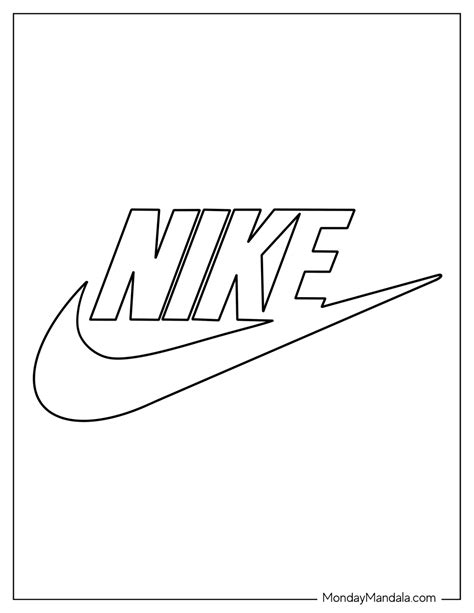 Nike Swoosh Coloring Pages