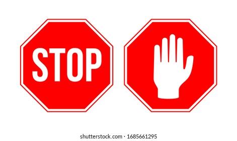 Stop Sign Vector Illustration Isolated On Stock Vector (Royalty Free ...