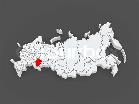 Map of the Russian Federation. Republic of Bashkortostan. | Stock image ...