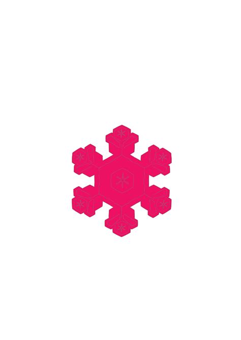 Pink Snowflake Clip Art at Clker.com - vector clip art online, royalty ...