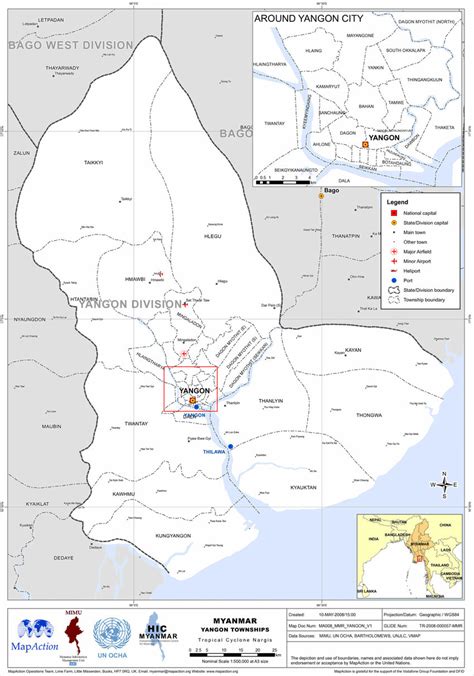 Map of the Yangon region 2 . | Download Scientific Diagram