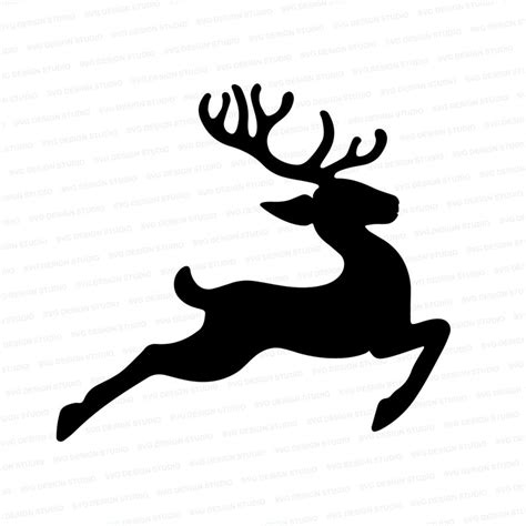 Reindeer Silhouette SVG Christmas Reindeer Silhouette SVG - Etsy