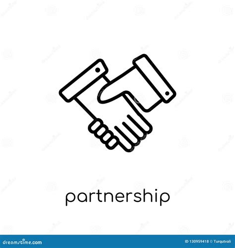 Partnership Icon from Collection. Stock Vector - Illustration of agreement, holding: 130959418