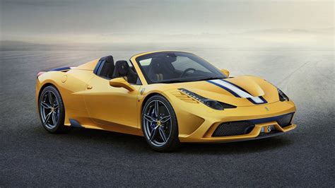 Yellow convertible coupe, 2015 Ferrari 458 Speciale A, Ferrari 458 ...