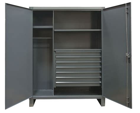 DURHAM MFG Heavy Duty Storage Cabinet, Gray, 78 in H X 60 in W X 24 in D, Assembled - 34A974 ...