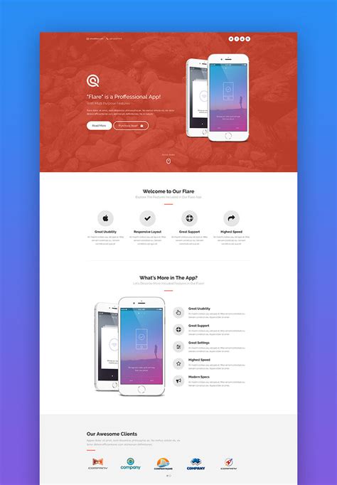 App Landing Page Template