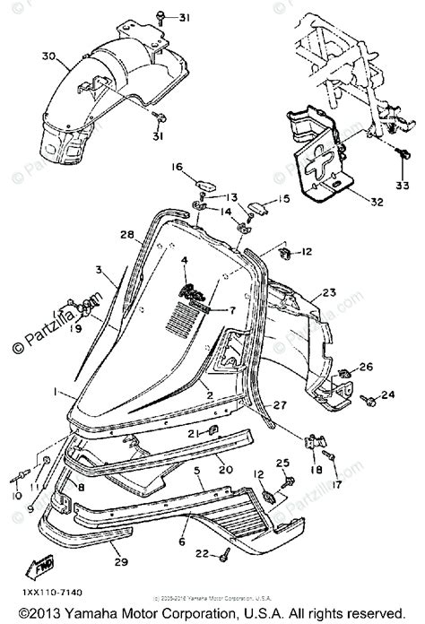 Yamaha Scooter 1987 OEM Parts Diagram for Fender | Partzilla.com