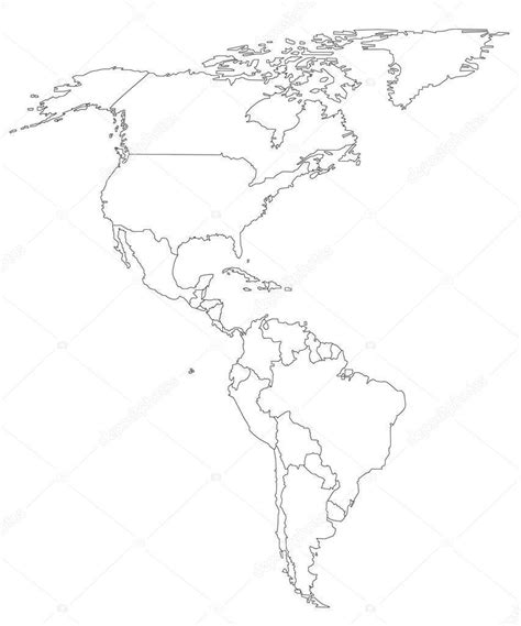 North And South America Map Printable