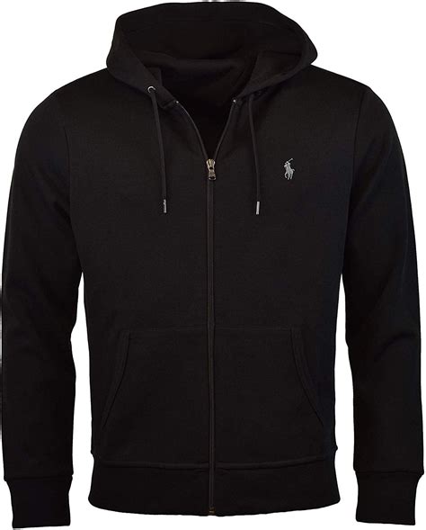 Polo Ralph Lauren Mens Double-Knit Full-Zip Hoodie BLK-M - Walmart.com