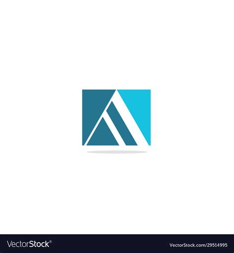 Square abstract triangle company logo Royalty Free Vector