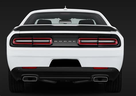 2015 – Up Dodge Challenger RT SXT GT Hellcat Rear License Recess Blackout – Vinyl Stripes ...