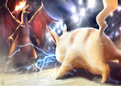 Charizard vs Pikachu: Epic Pokémon Battle HD Wallpaper