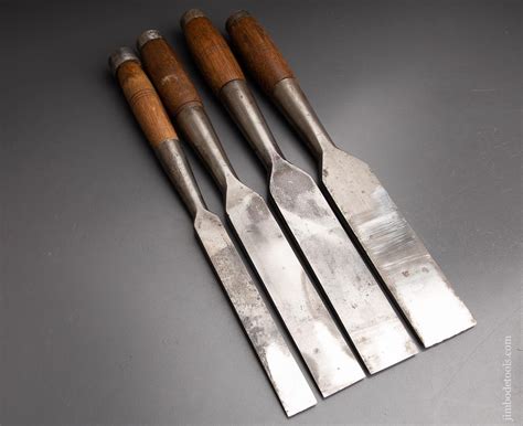 Great Set of Four Timber Framing Mortise Chisels by UNDERHILL - 93070 ...