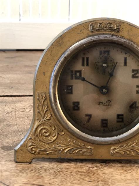 Antique Utility Alarm Clock Gold Embossed Detail 3 1/2 | Etsy | Clock, Country antiques, Antiques