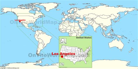 Los Angeles on the World Map - Ontheworldmap.com