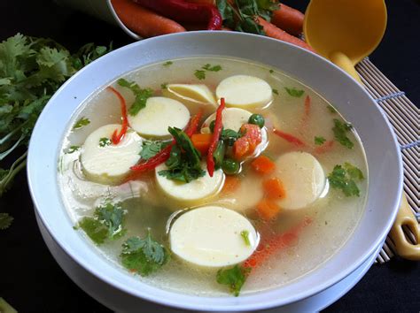 NenekMummy Keuken: Japanese Egg Tofu Soup with Mixed Vegetables