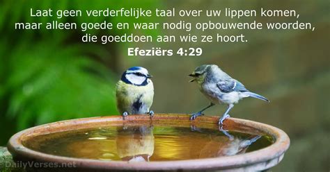 Efeziërs 4:29 - Bijbeltekst - DailyVerses.net