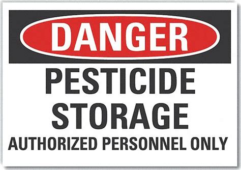 Polyester, Adhesive Sign Mounting, Pesticide Danger Label - 64RC96|LCU4-0607-ND_7X5 - Grainger