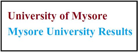 Mysore University Results 2024 UG PG 1st 2nd 3rd 4th 5th 6th Sem Result