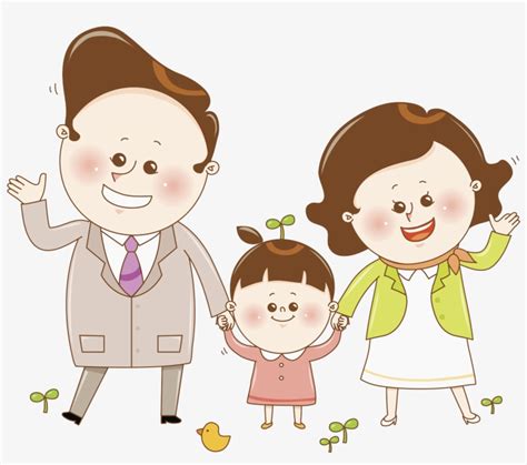 Mother Father Parent Child - Cartoon Transparent PNG - 2206x1584 - Free ...