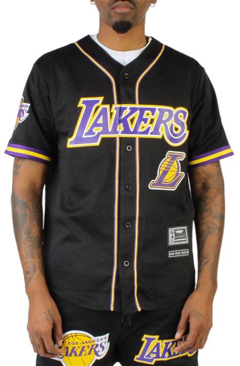 PRO STANDARD Lakers Baseball Jersey BLL153895-BLK - Shiekh