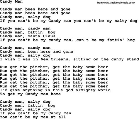 Candy Man, by The Byrds - lyrics with pdf