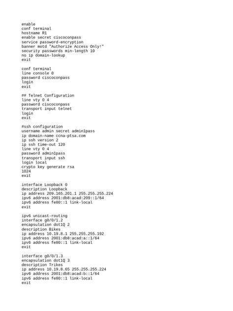 Router Configuration | PDF