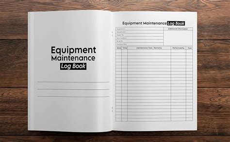 Equipment Maintenance Log Book: Maintenance log For Repairs, Service ...