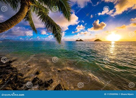 Lanikai Beach Sunrise stock photo. Image of vacation - 112930996