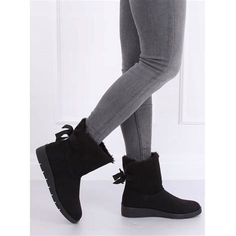 Women's black snow boots A-3 Black - KeeShoes